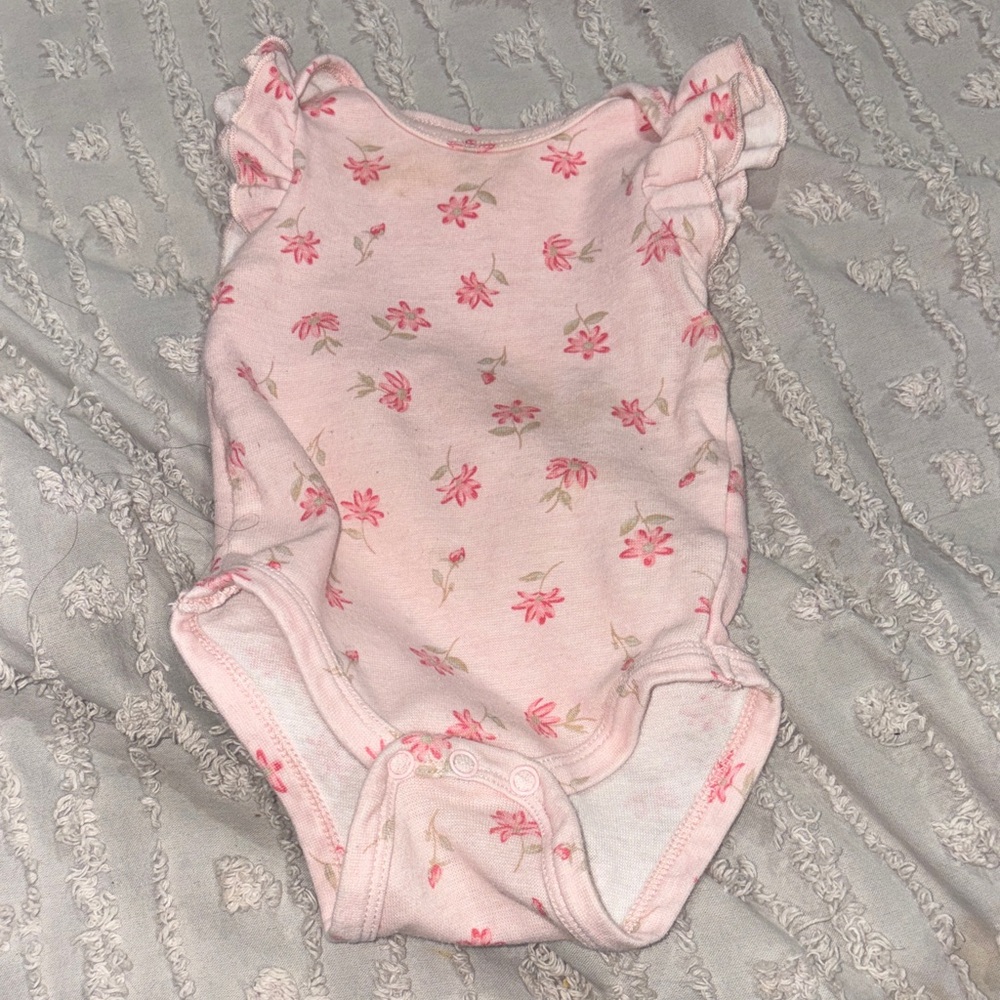 btween Light Pink Floral Bodysuit